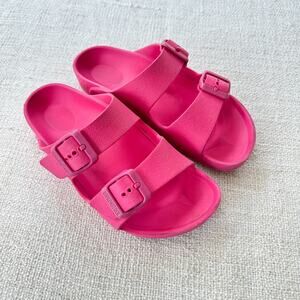 Birkenstock Kid's Arizona EVA Bubblegum Pink Sandals GUC 2/2.5